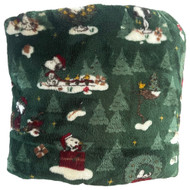 Big One Oversized Plush Peanuts Snoopy Christmas Throw Blanket, Green 5'x6'