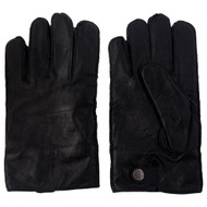 American Living Mens Black Leather Gloves Fleece Lined X-Large