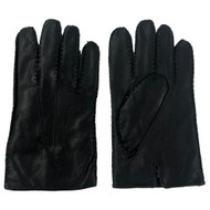 Chaps Mens Black Stitched Leather Gloves Acrylic Lined Large