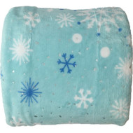 The Big One Oversized Blue Foil Snowflake Microplush Throw Blanket - 5ft x 6ft