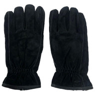Dockers Mens Black Stitched Suede Leather Sherpa Lined Gloves
