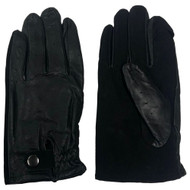 Dockers Mens Black Leather Texting Gloves with Fleece Lining