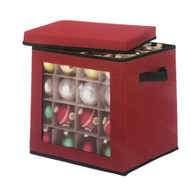 Whitmore Red Christmas Tree Ornament Storage Cube Holds 64 Pieces