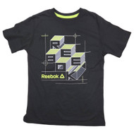 Reebok Boys Black & Green Reebok Logo Tee Shirt T-Shirt Medium 8