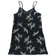 Womens Gray Zebra Print Chemise Nighty Nightgown Night Gown