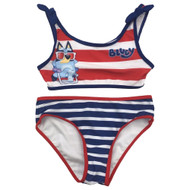 Bluey Girls 2pc Patriotic Red White Blue Bikini Swim Suit