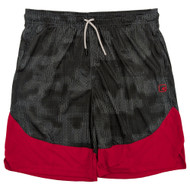 AND1 Mens Black Varsity Red 10" Inseam Athletic Basketball Shorts