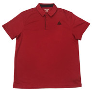 Reebok Mens Crimson Red Performance Polo Shirt Moisture Management