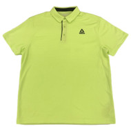 Reebok Mens Sharp Green Performance Polo Shirt Moisture Management