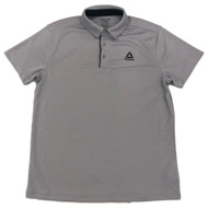 Reebok Mens Sleet Gray Performance Polo Shirt Moisture Management