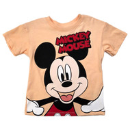 Disney Boys Short Sleeve Orange Mickey Mouse T-Shirt Tee Shirt