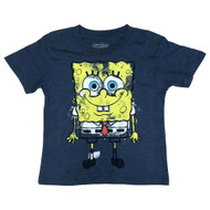Boys Blue & Yellow Spongebob Squarepants Tee Shirt T-Shirt