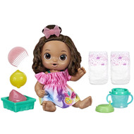 Baby Alive Lemon Fruity Sips Doll Drinks & Pees, Brown Hair