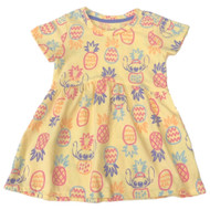 Disney Stitch Infant & Toddler Girls Yellow Pineapple Dress