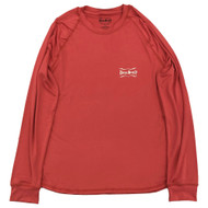 Dogg Supply Mens Peach Orange Long Sleeve Swim Top Rash Guard Sun Shirt