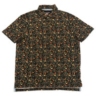 Chaps Mens Short Sleeve Performance Polo Shirt Black Leaf & Pinecone