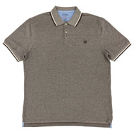Chaps Mens Coffee Brown Short Sleeve Birdseye Pique Polo Shirt Large