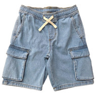 Wrangler Five Star Boys Blue Cargo Relaxed Fit Pocket Denim Jean Shorts