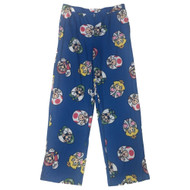 Womens Blue Sleep Super Mario Pants Pajama Bottoms with Pockets