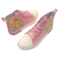 Super Mario Girls Pink Princess Peach Hi-Top Sneakers Tennis Shoes
