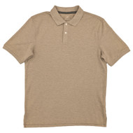 George Mens Sandstorm Heather Short Sleeve Pique Polo Shirt