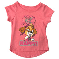 Infant Girls Pink Paw Patrol Current Mood Happy Shirt Puppy Dog Skye 12 Mo