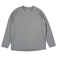 George Mens Medium Gray Heather Long Sleeve Swim Top Rash Guard Sun Shirt XL