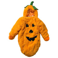 Infant Boys & Girls Snap Front Fleece Hooded Pumpkin Bunting Costume 0-9 Months