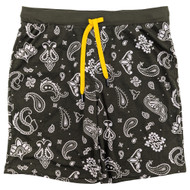 Dogg Supply by Snoop Dogg Mens Green Paisley Lounge & Sleep Short