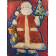 18 Red Glitter Santa Claus Christmas Cards