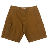 Wrangler Mens Brown Relaxed Fit Cargo Shorts 11" Inseam