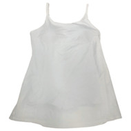 Avia Womens White Ribbed Athletic Tank Tennis Dress with Built in Shorts