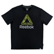 Reebok Mens Black Short Sleeve Tempest Graphic Tee Shirt