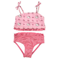 Infant Toddler Girls Pink Sparkles Hello Kitty 2pc Bikini Swimsuit
