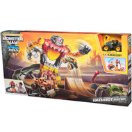 Monster Jam Smash & Bash SmashBot Playset with Launcher and Monster Truck