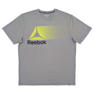 Reebok Mens Sleet Heather Gray Short Sleeve Graphic Tee Shirt