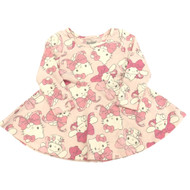 Infant & Toddler Girls Pink Long Sleeve Hello Kitty & Friends Dress