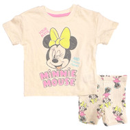 Disney Infant Girls Minnie Mouse Baby Outfit Shorts & Top Set 12 MO