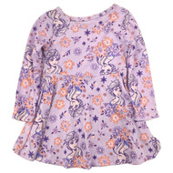 Disney Girls Frozen Infant & Toddler Girls Long Sleeve Purple Lilac Dress