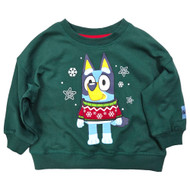 Infant & Toddler Boys Green Bluey Merry Christmas Holiday Sweatshirt