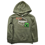 Boys Green Minecraft Creeper Hooded Long Sleeve Sweatshirt Sweater