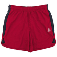 Reebok Mens Crimson Red & Navy Blue Pace Breaker Woven Short 7" Inseam