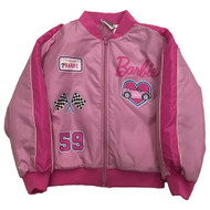 Girls Pink Barbie Bomber Jacket Coat