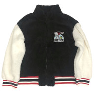 Justice Girls Plush Black & White Snoopy Sherpa Jacket