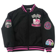 Girls Black & Pink Hello Kitty Bomber Jacket Coat