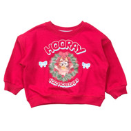 Disney Infant & Toddler Girls Red Bluey Christmas Holiday Sweatshirt