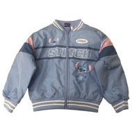 Disney Stitch Girls Blue Bomber Jacket Coat