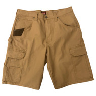 Wrangler Workwear Mens Brown Relaxed Fit Flex Ranger Shorts 10" Inseam