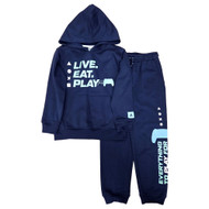 Boys Blue PlayStation Hoodie Sweatshirt & Sweatpants Outfit Set