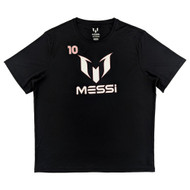Messi Mens Black Lionel Messi Short Sleeve Athletic Jersey Tee Shirt 2XL